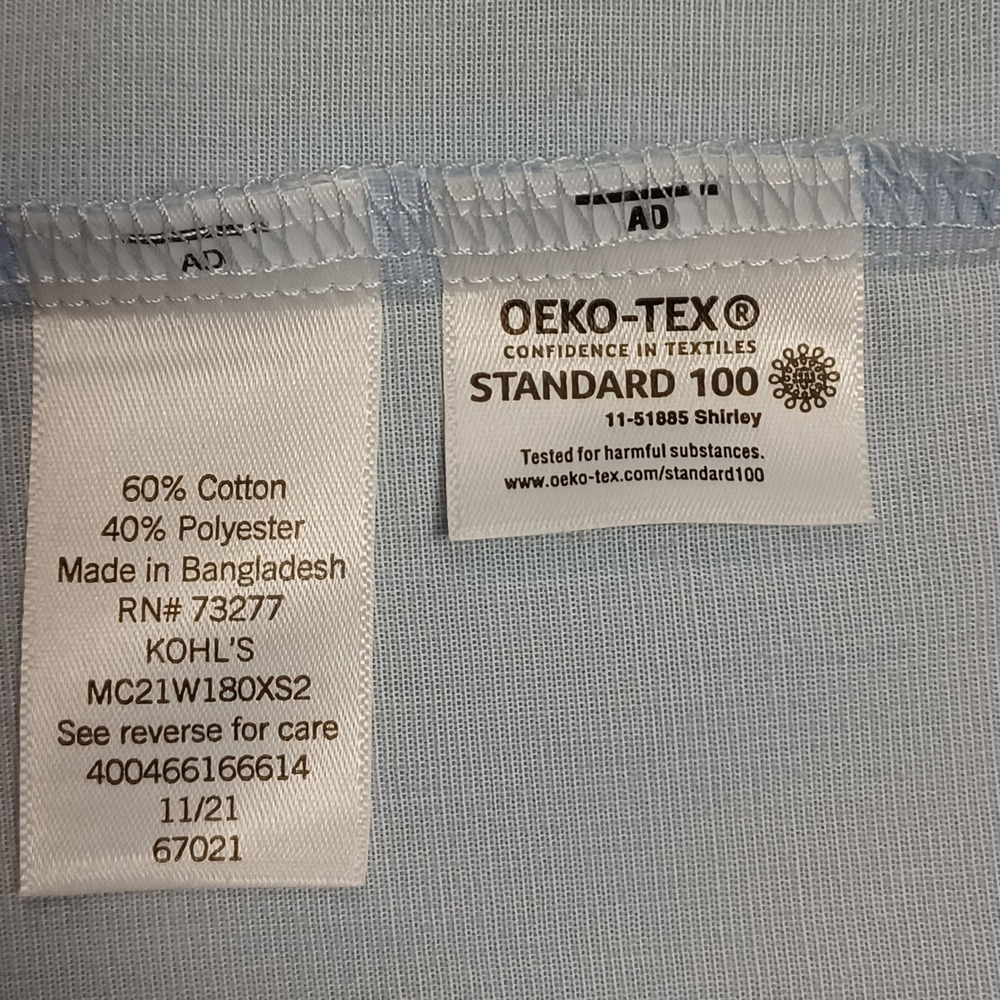 Croft & Barrow Button Down Men L Tall Blue Short Sleeve Pocket Shirt MC21W180XS2 - Picture 7 of 12